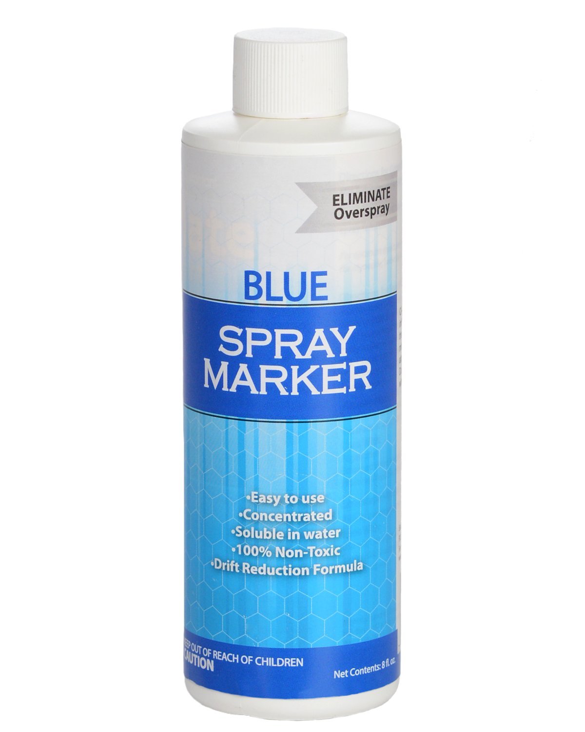 Bluewater Chemgroup Blue Spray Marker 8oz bottle for precise lawn marking.