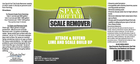 Bluewater Spa Scale Remover after treatment leaving clean, scale-free surfaces