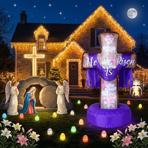 Cross inflatable designed for indoor and outdoor decor use