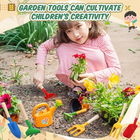 Blueweenly metal tool heads with wooden handles ensure durable play.
