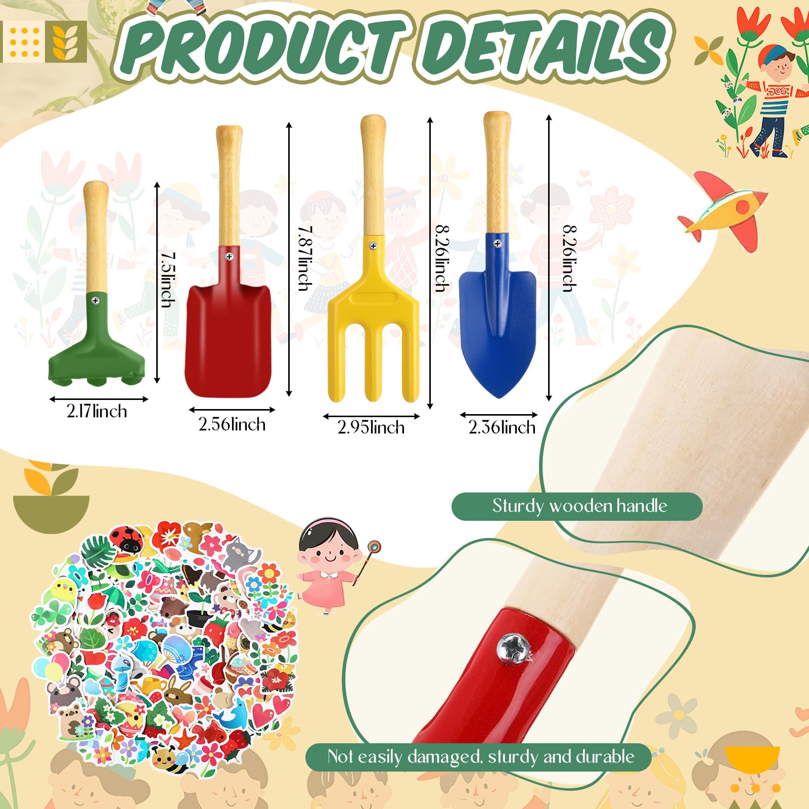 Blueweenly garden stickers add color and creativity to planting projects.