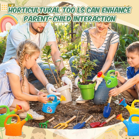 Blueweenly watering cans shown from side highlight compact size.