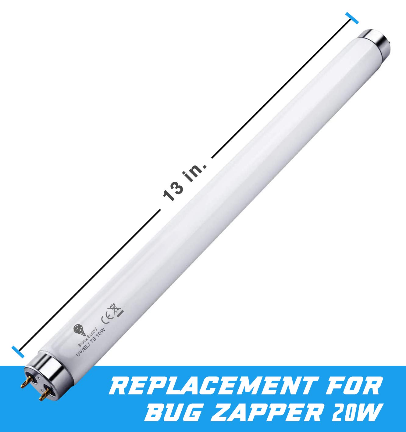 Bluex Bulbs T8 UV bulb 365nm for efficient indoor insect control.