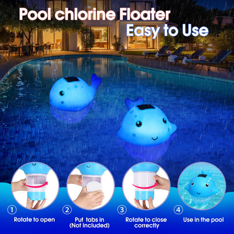 Blufree Chlorine floater adjustable release knob for controlled dissolution