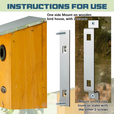 Blulu two-pack bird house hanger bracket set for quick installation