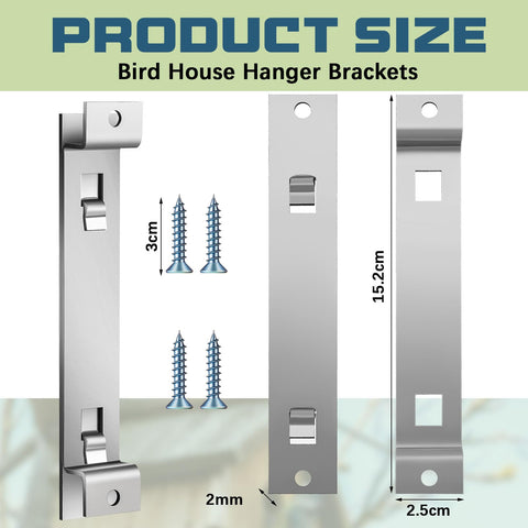 Blulu bird house bracket side view highlighting slim profile for discreet mounting