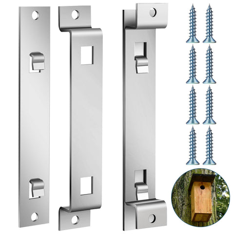 Blulu bird house hanger bracket 4-set enables easy mounting and quick cleaning access