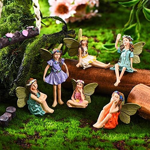 Blulu fairies in varied poses provide lively garden storytelling.