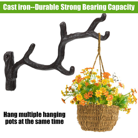 Blulu heavy-duty wall bracket for plants, keeps pots secure.