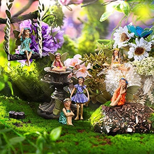 Blulu resin fairy ornaments with weatherproof coating endure sun and rain.