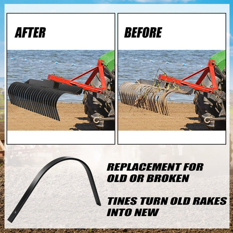 Blulu 6-pack tines ready for replacement in landscape rakes