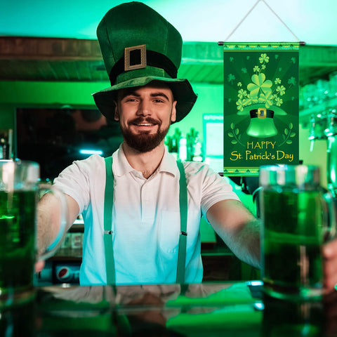 Blulu St. Patrick's décor flag suits doors, walls, or windows for versatile decor