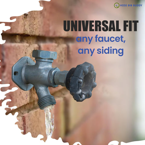 BluMare Hose Bib Buddy universal fit for brick and vinyl siding