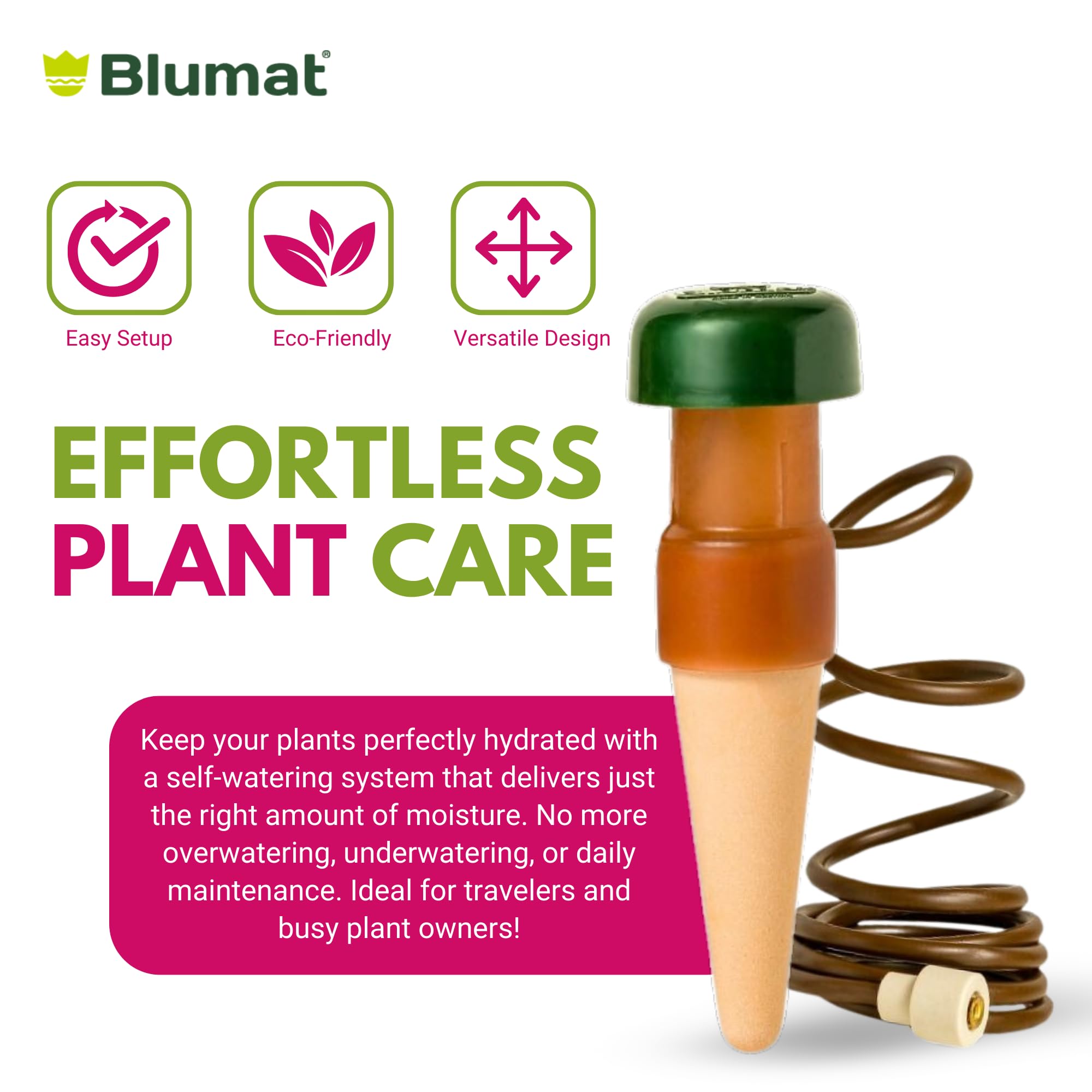 Blumat Classic XL ceramic spikes close-up showing durable design for reliable watering.