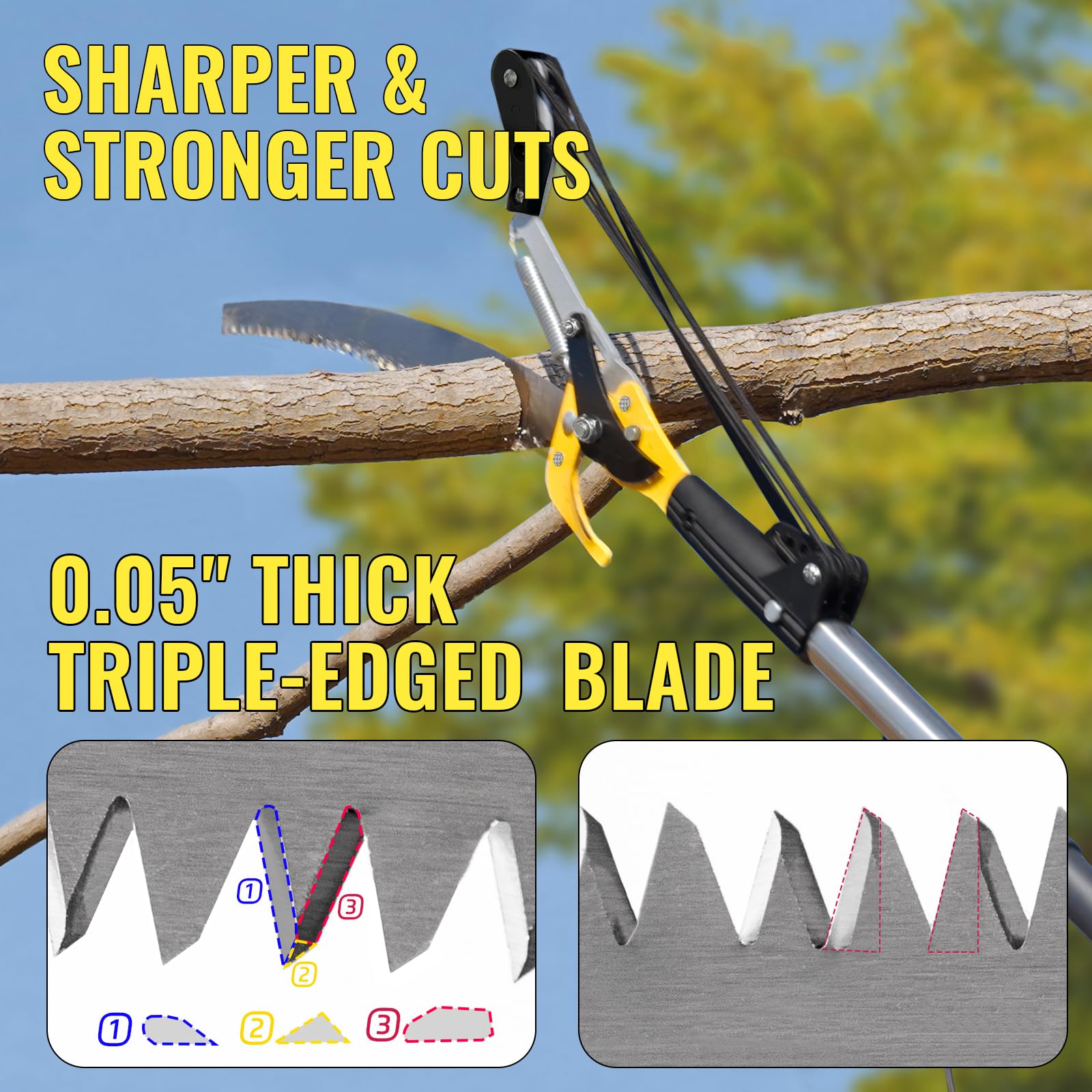 BlumeTrec 10.5ft configuration with 8 sections for mid-height pruning.
