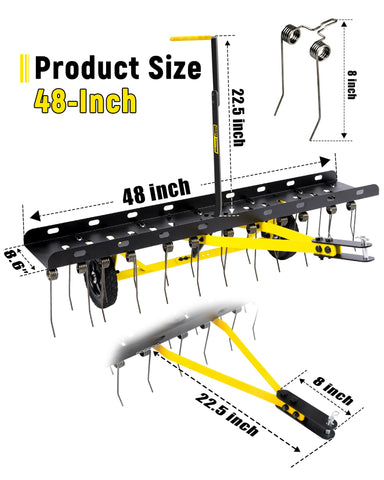 BlumeTrec 24 spring tines for effective thatch removal and soil loosening