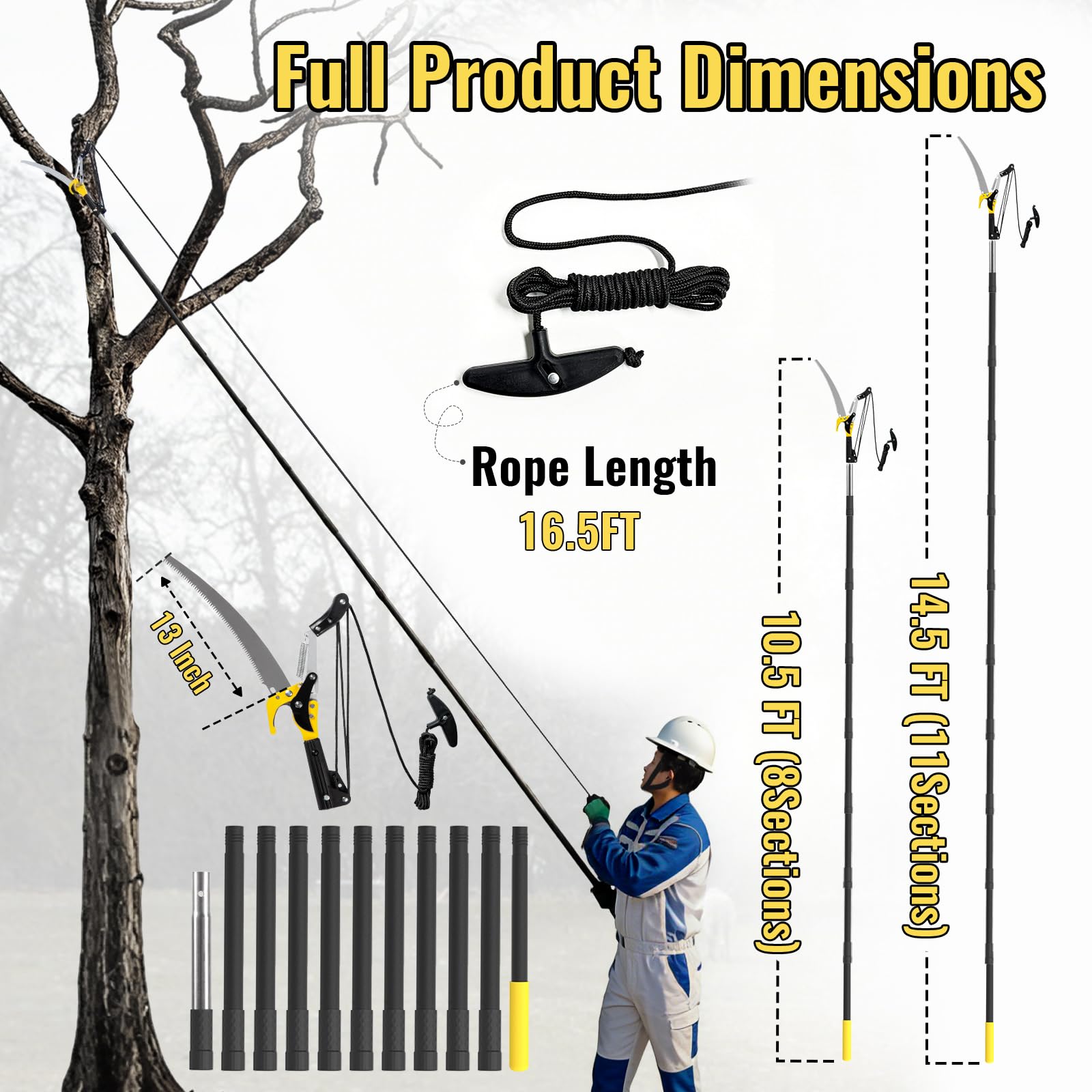 BlumeTrec 2-in-1 pruner and saw for versatile branch trimming.