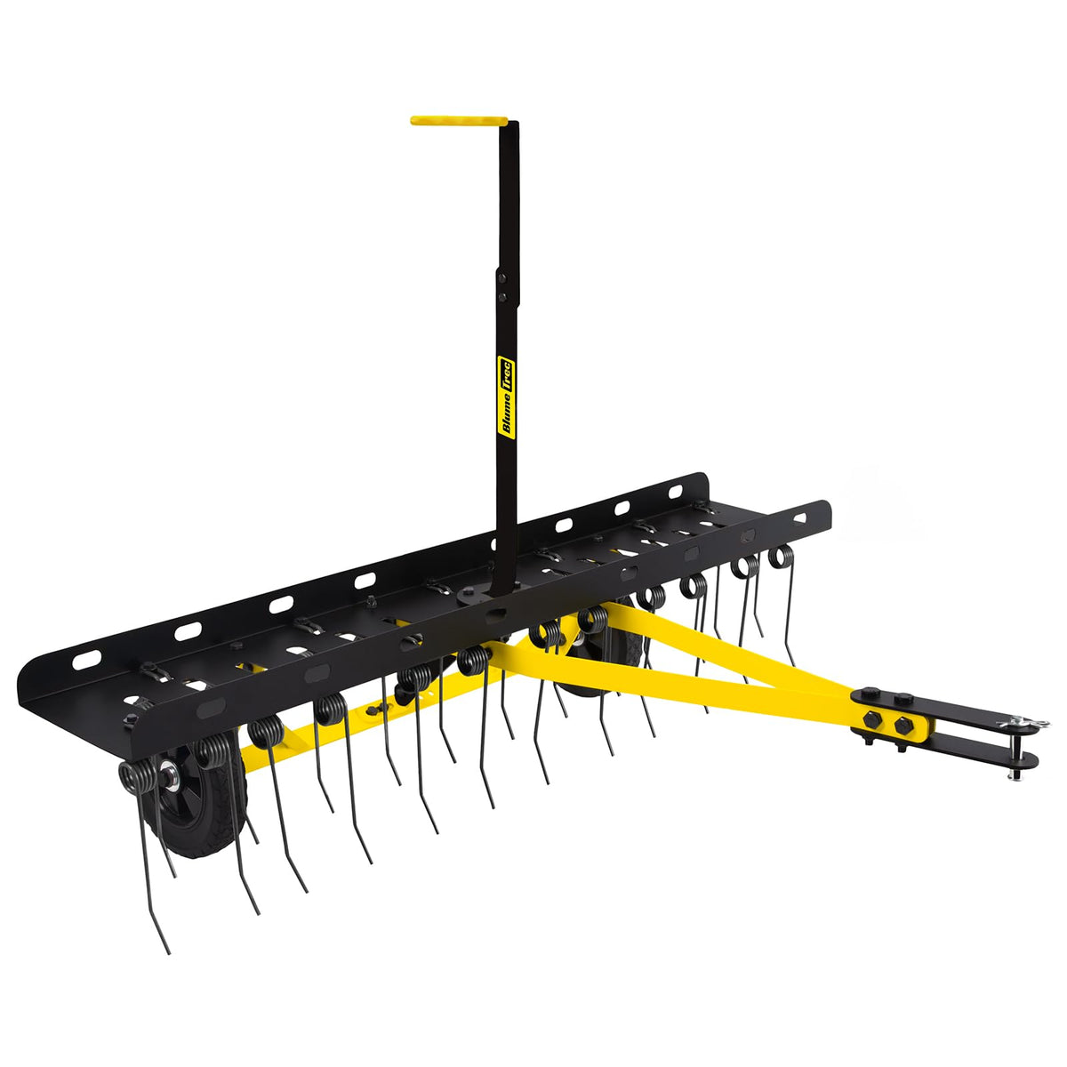 BlumeTrec frame with 48-inch width for sturdy dethatching on large lawns