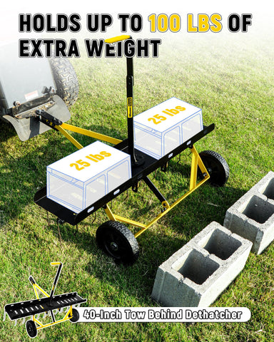 BlumeTrec adjustable-height handle protects tines on hard surfaces.