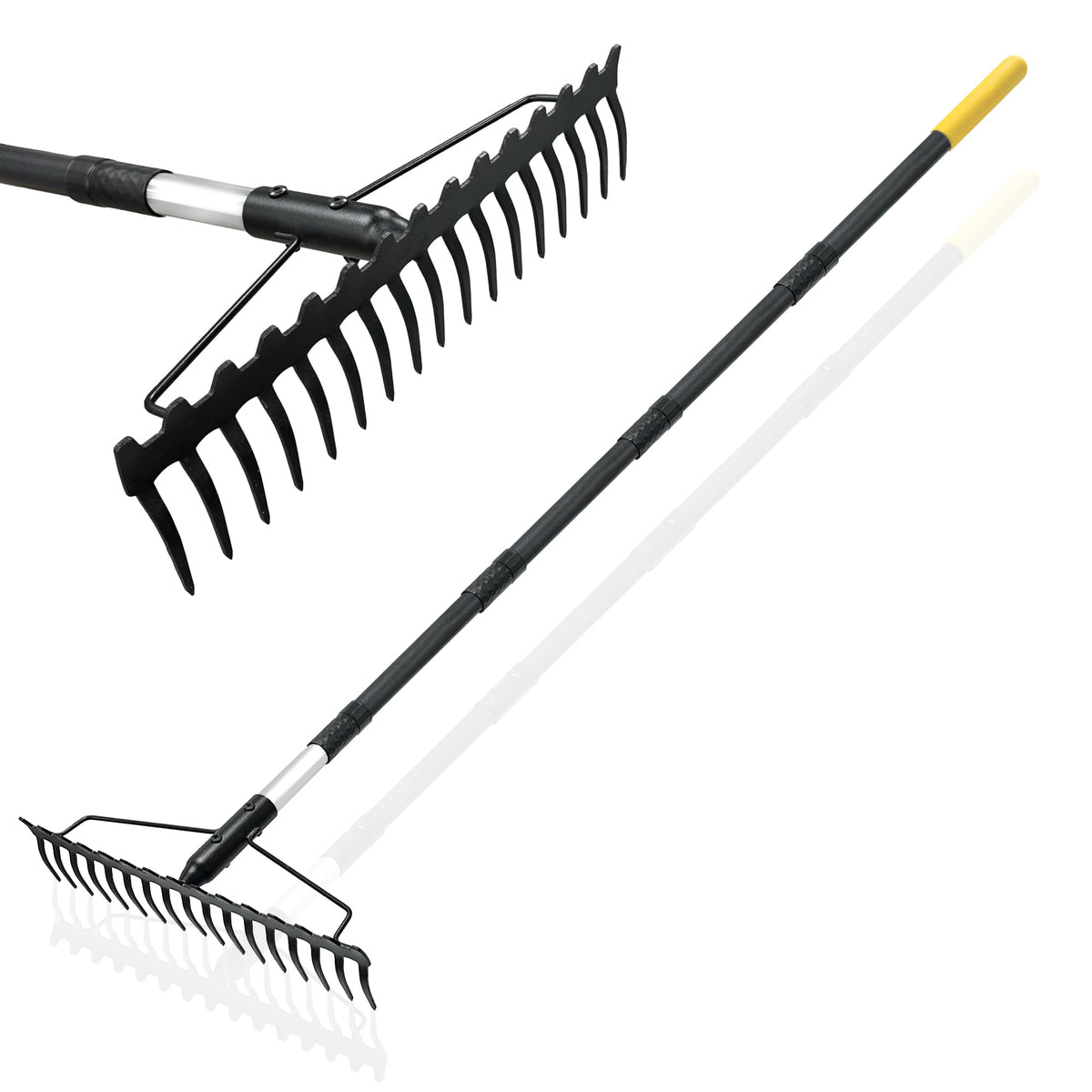 BlumeTrec bow rake head with 17 tines for durable soil loosening.