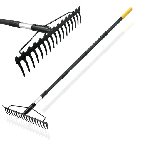 BlumeTrec bow rake head with 17 tines for durable soil loosening.