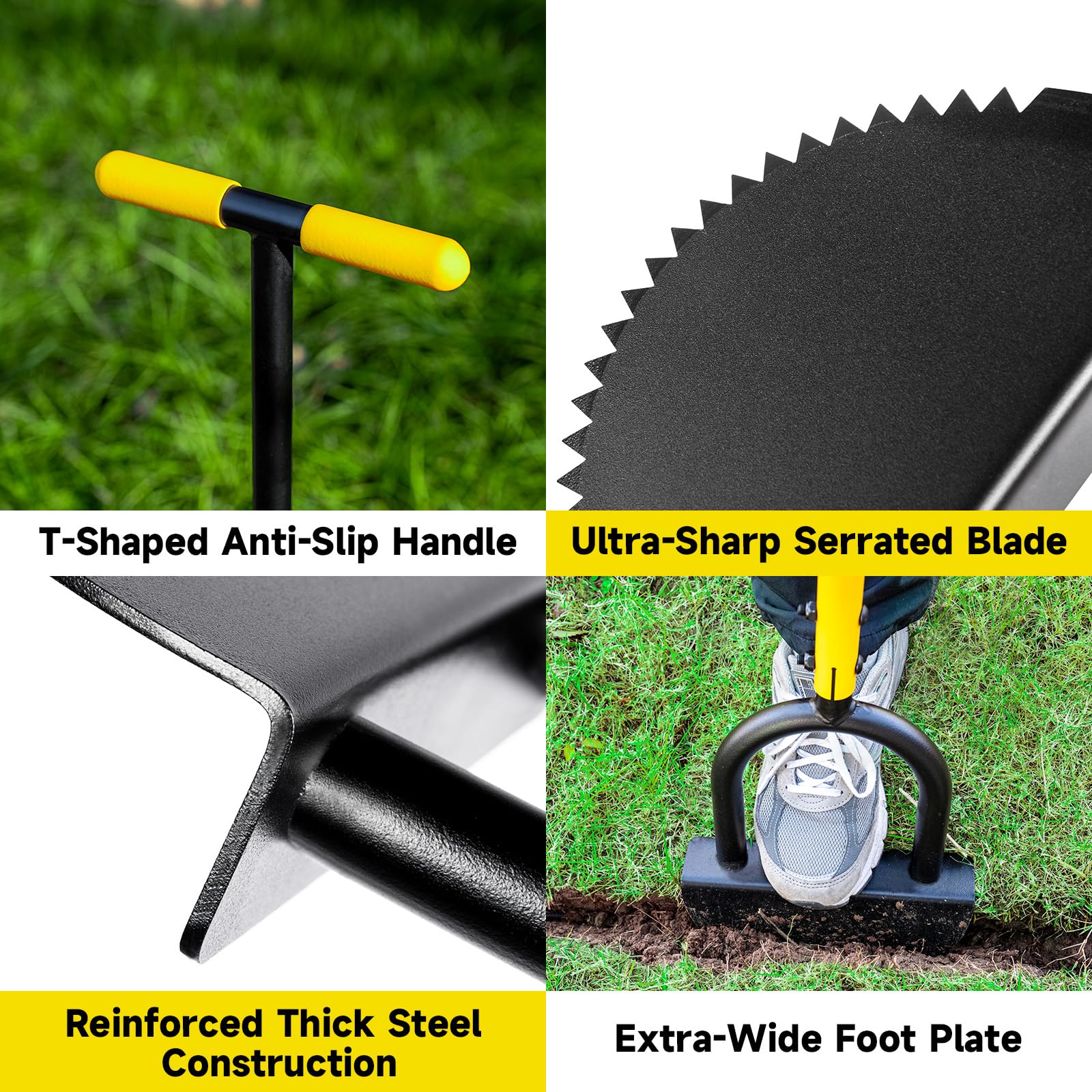 BlumeTrec edger ready for precise border work along sidewalks and driveways.