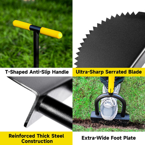 BlumeTrec edger ready for precise border work along sidewalks and driveways.