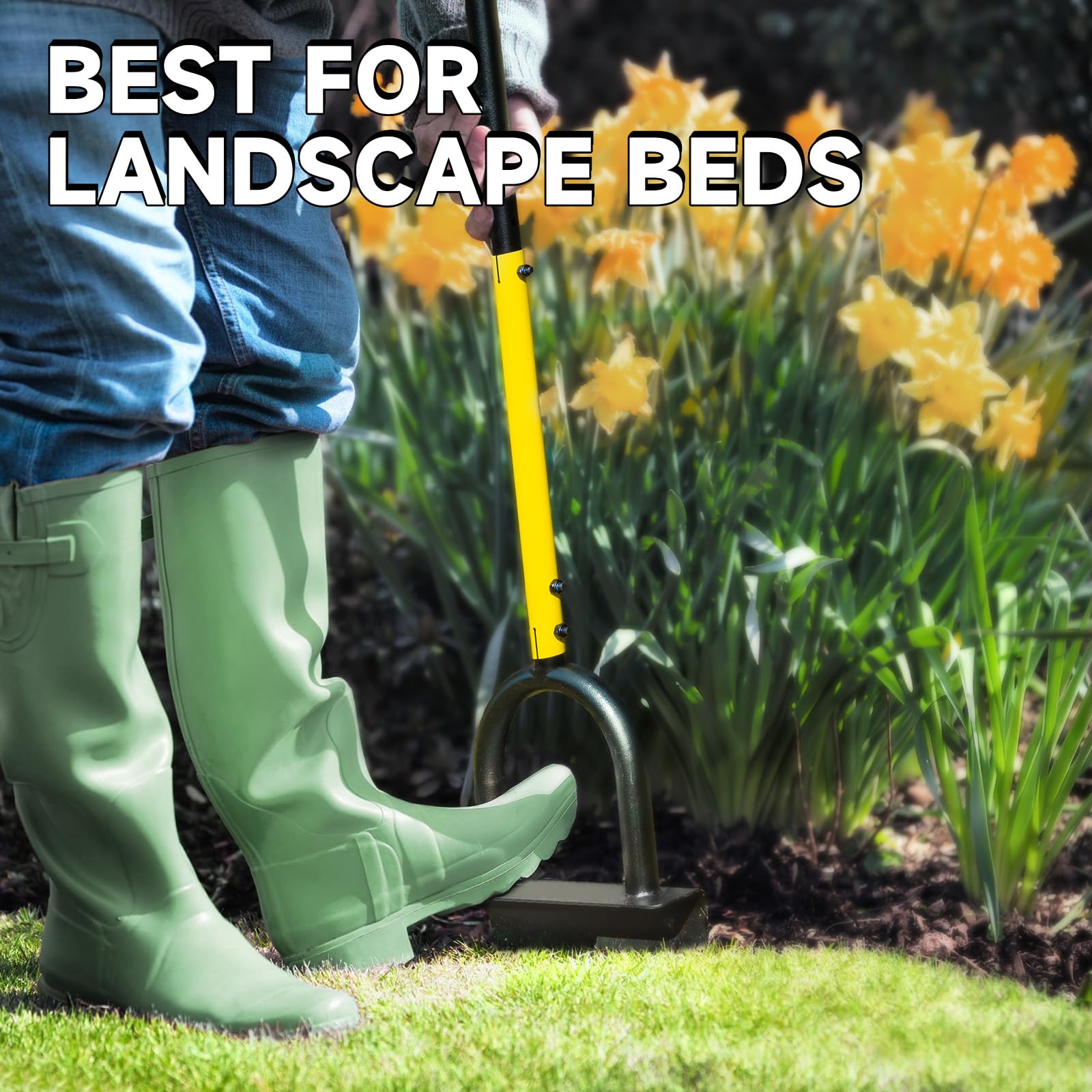 BlumeTrec edger enables easy edging and border definition around garden beds.