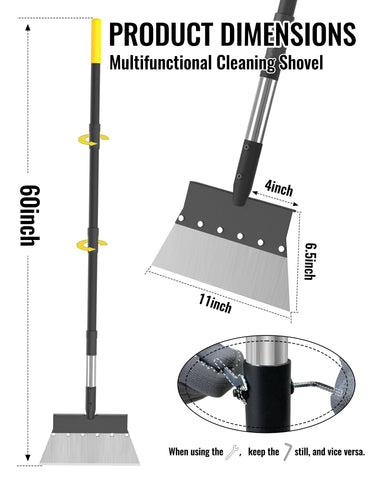 BlumeTrec 60 inch adjustable handle provides extended reach for tall areas.