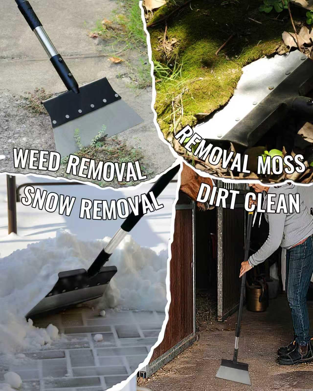Foot pedal lever adds leverage for compacted soil and ice tasks.