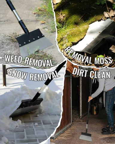 Foot pedal lever adds leverage for compacted soil and ice tasks.