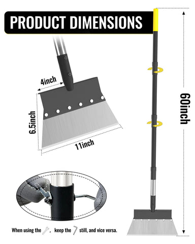 BlumeTrec heavy-duty steel blade for tough winter ice and snow tasks.