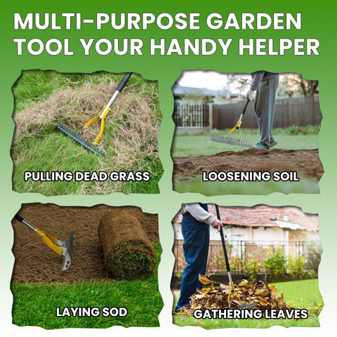 BlumeTrec Thatch Rake cushioned grip improves comfort during use