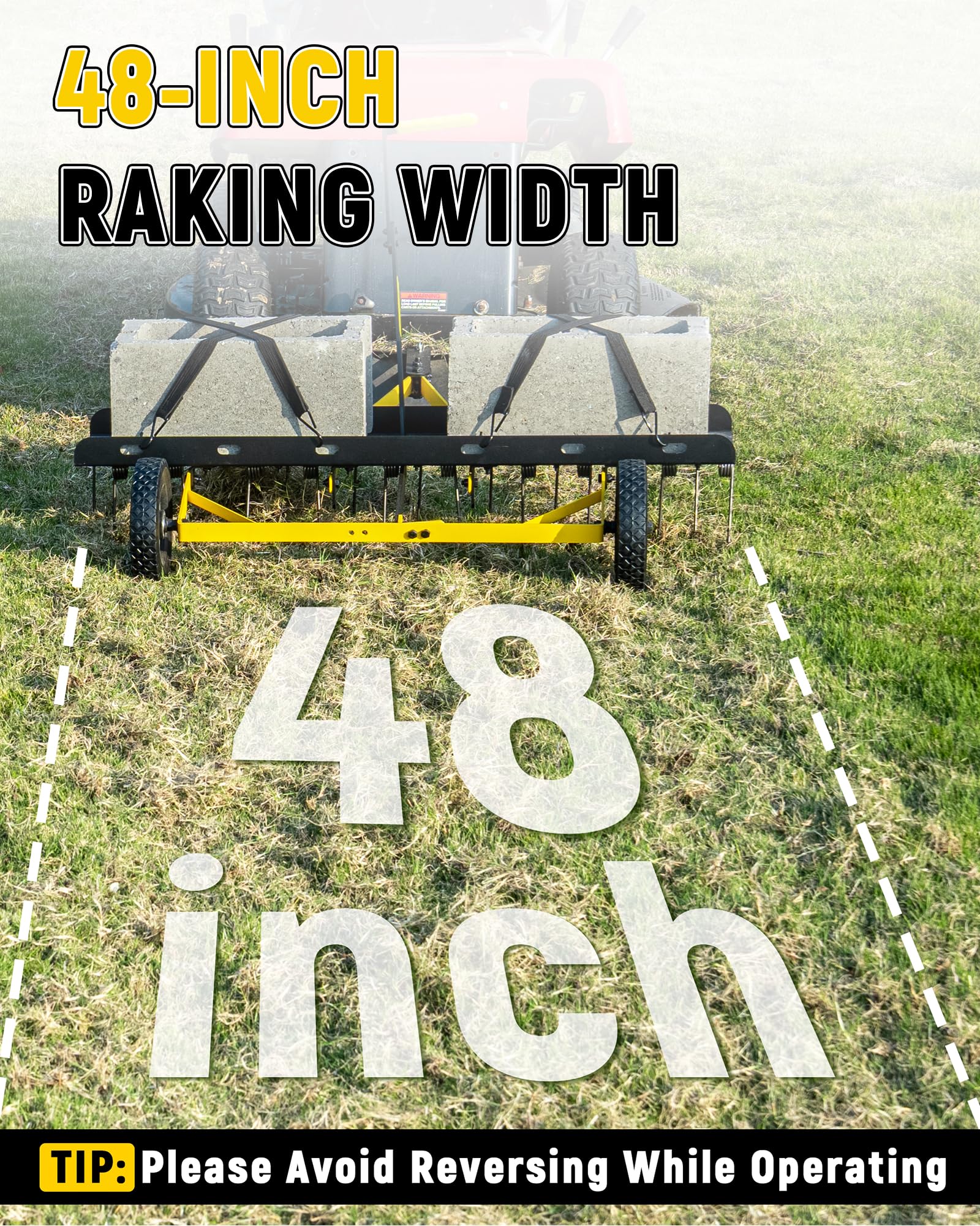 BlumeTrec universal hitch compatibility fits tractors, riders, ATVs, and UTVs