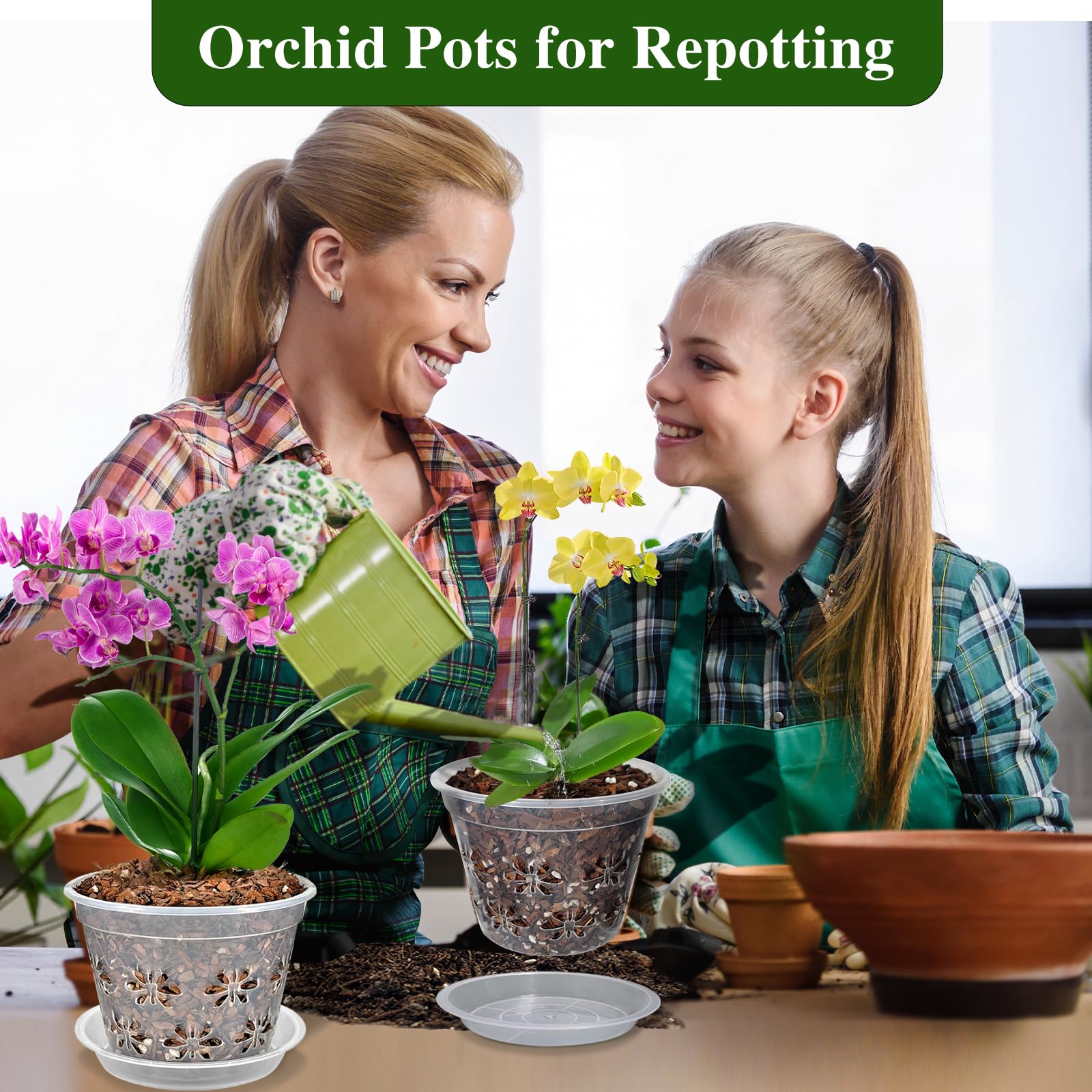 Blumiger Orchid Pot 8-pack ideal for repotting and orchid care