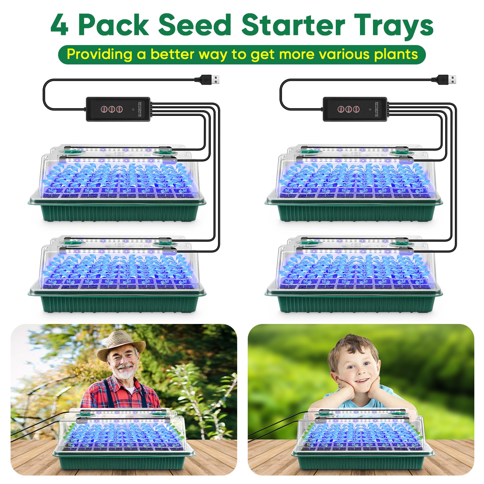 BlumWay clear plastic tray lets you observe soil and roots