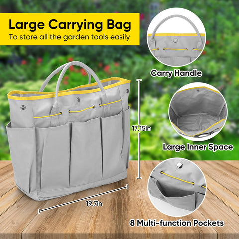 BlumWay garden gloves and bag provide comfortable grip and organized storage