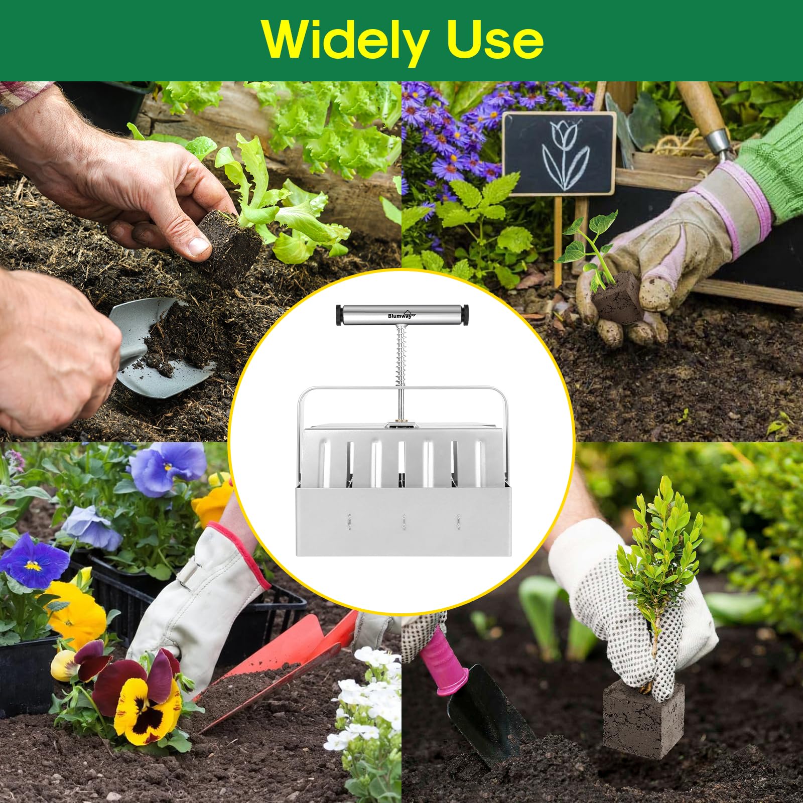 BlumWay handheld tool in use, compact and portable.