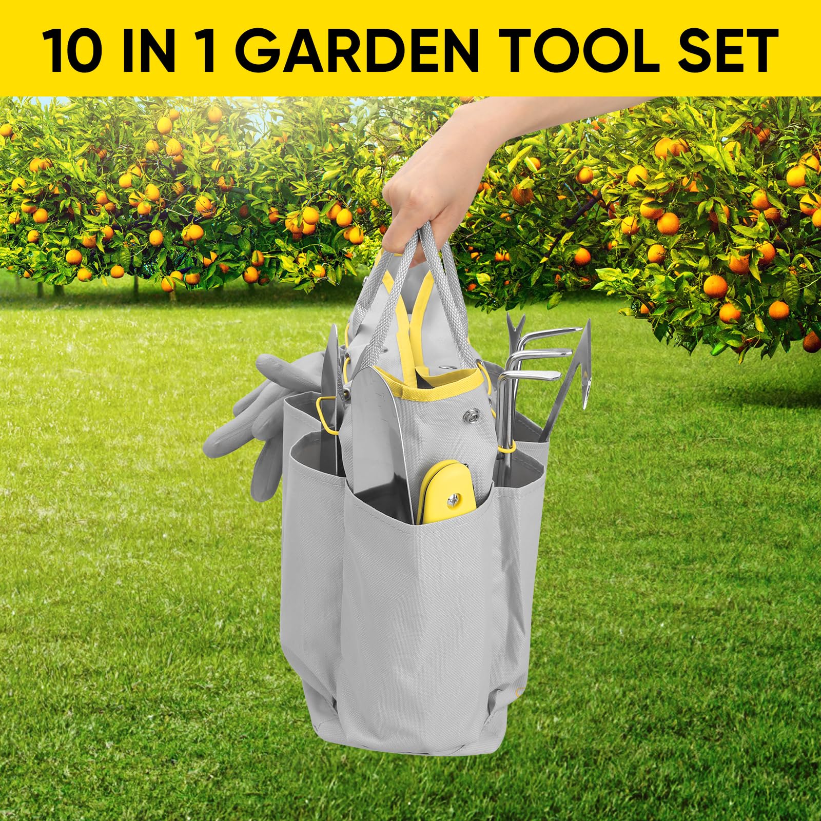 BlumWay Oxford tool bag with multiple pockets keeps tools neatly organized