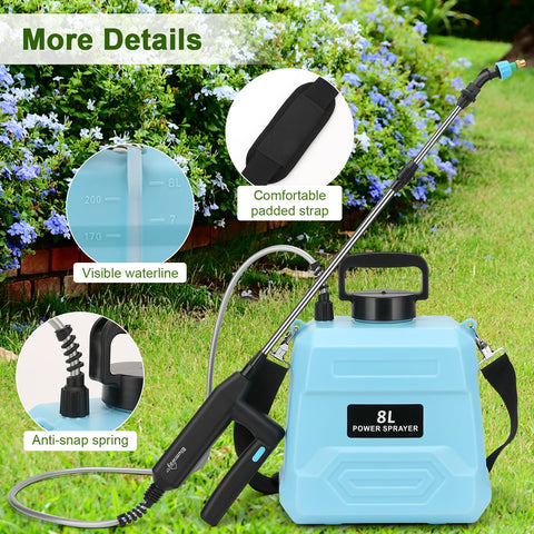 BlumWay rechargeable handle for cordless spraying around the yard