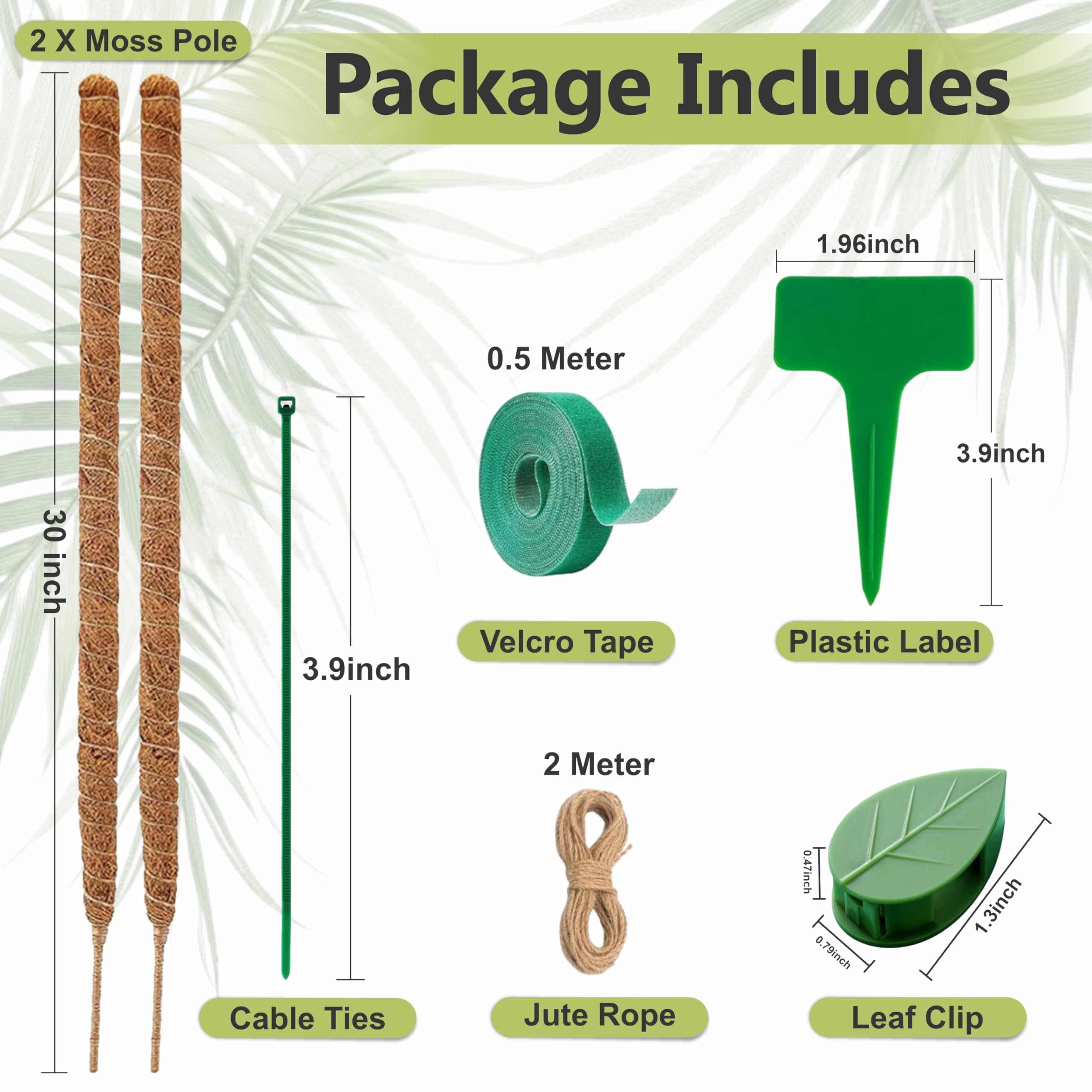 Blush Ease moss pole with aluminum core maintains bendable shape for flexible support.