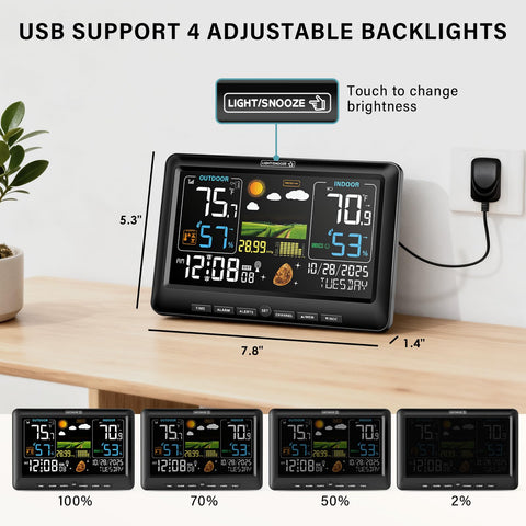 WWVB atomic clock on BluSon Weather Station automatically updates time