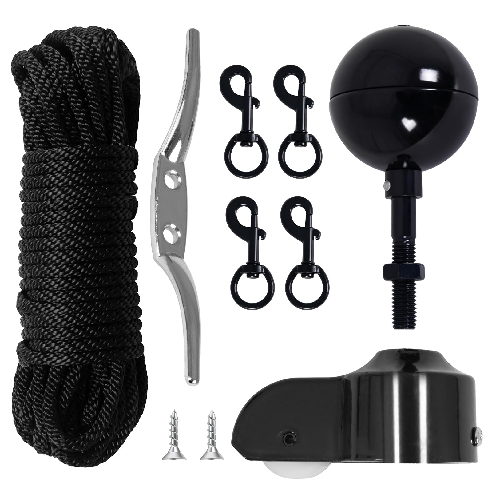 BMFTRRI 3-inch flagpole ball topper adds a premium crown to standard poles