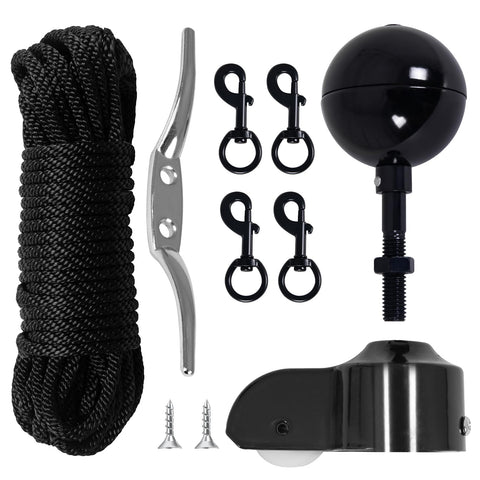 BMFTRRI 3-inch flagpole ball topper adds a premium crown to standard poles