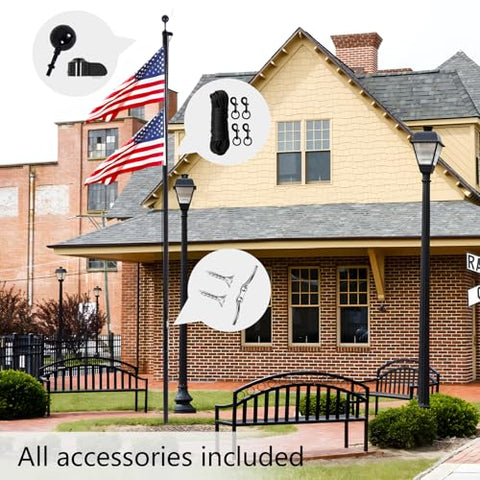 BMFTRRI 2-inch flagpole truck with nylon pulley enables smooth rope operation