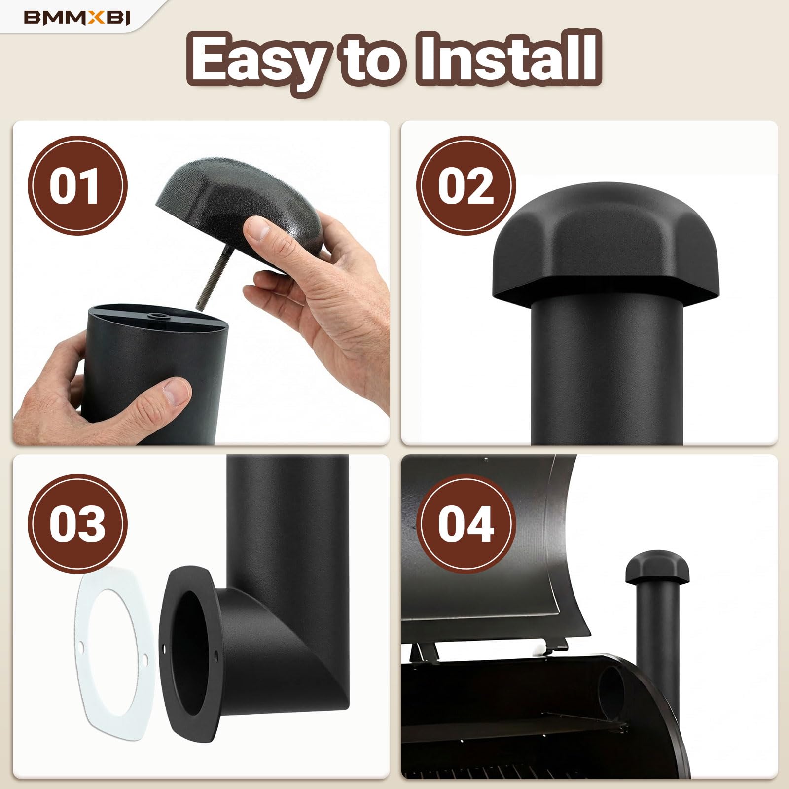 BMMXBI chimney gasket included for secure installation