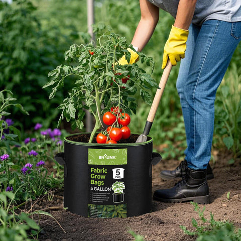 BN-LINK grow bag porous fabric for enhanced aeration and drainage