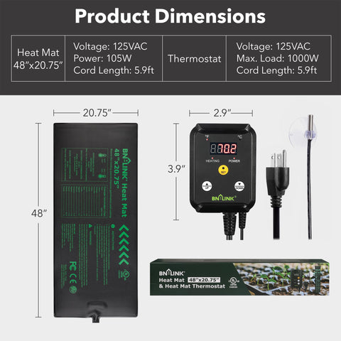 BN-LINK digital thermostat display shows adjustable temperature for precise heating