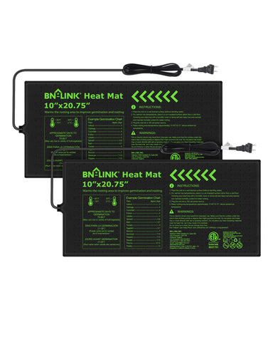BN-LINK seedling heat mat under tray 10x20-75 keeps seeds warm for germination