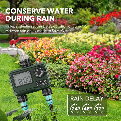 BN-LINK sprinkler timer IP54 rated for durable outdoor use in various weather.